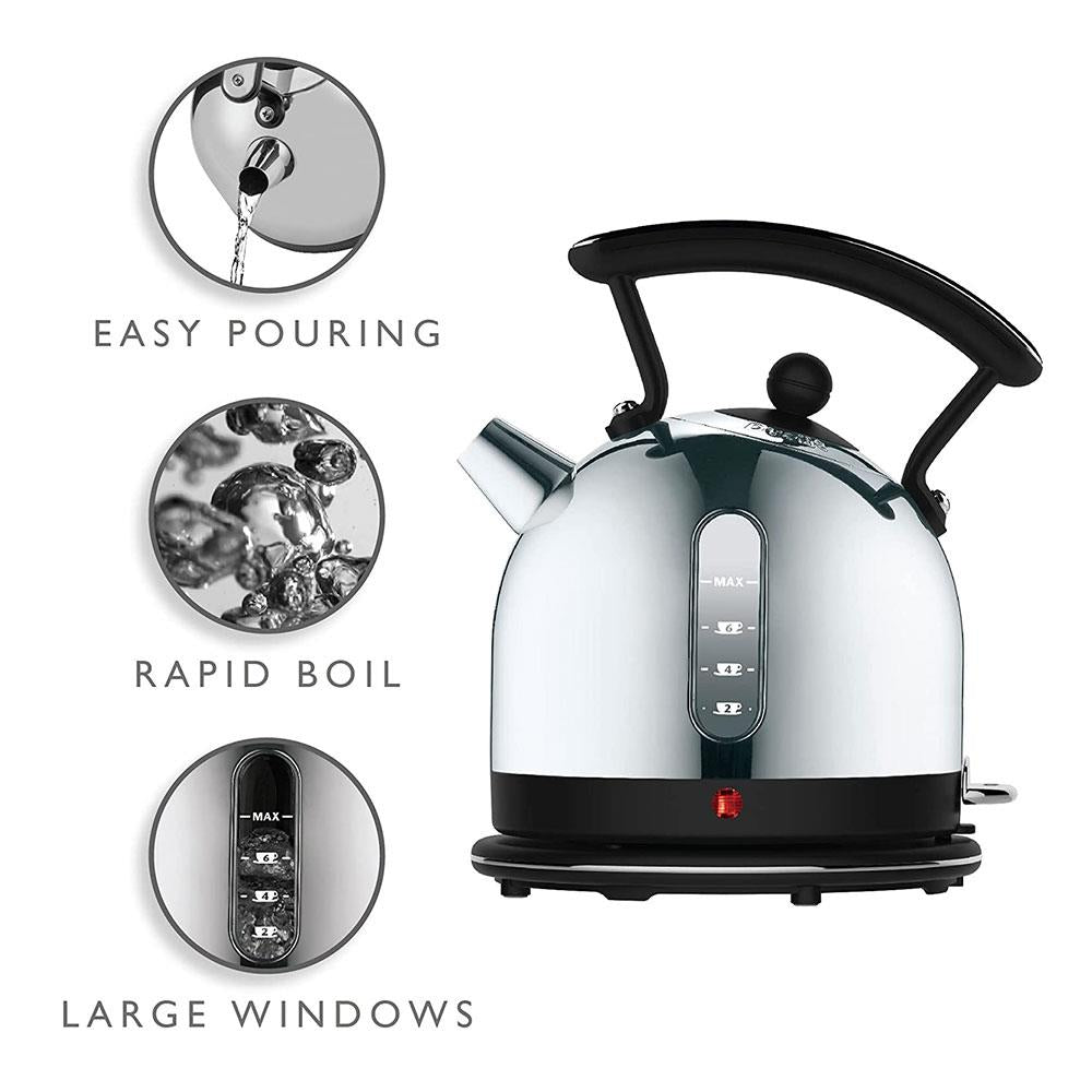 Dualit Dome Kettle Polished Stainless Steel 3000 W 2 Litre - Black Secondary image