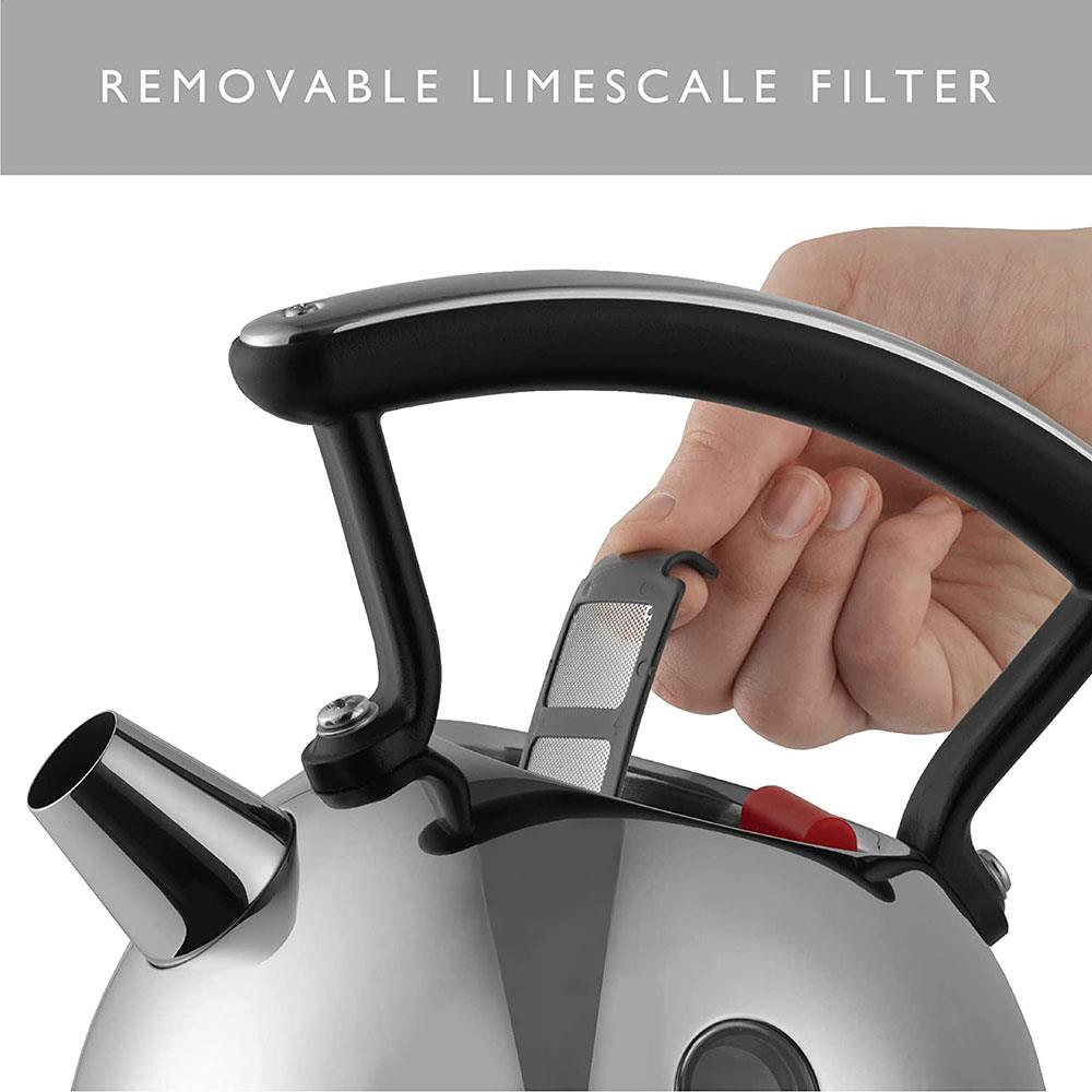 Dualit Dome Kettle Polished Stainless Steel 3000 W 2 Litre - Black