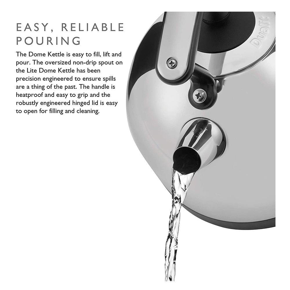 Dualit Dome Kettle Polished Stainless Steel 3000 W 2 Litre - Black