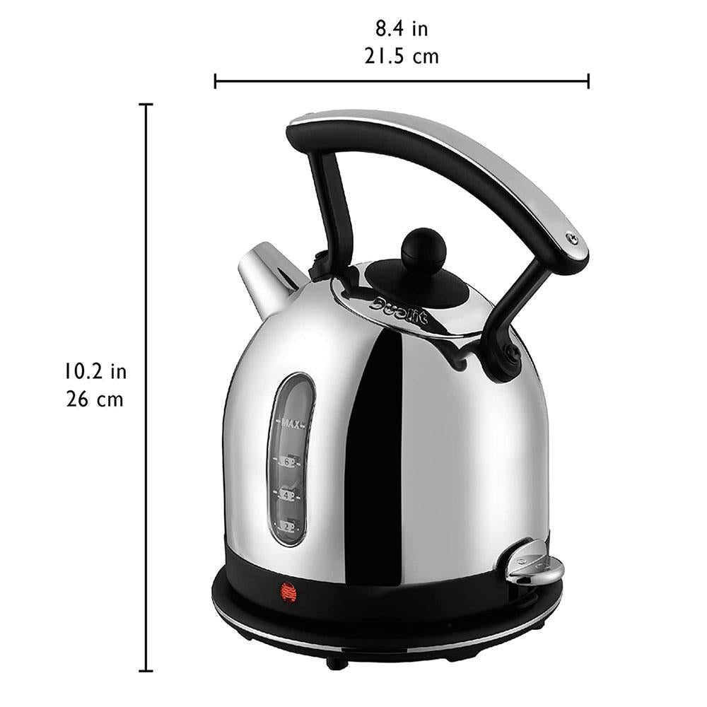Dualit Dome Kettle Polished Stainless Steel 3000 W 2 Litre - Black