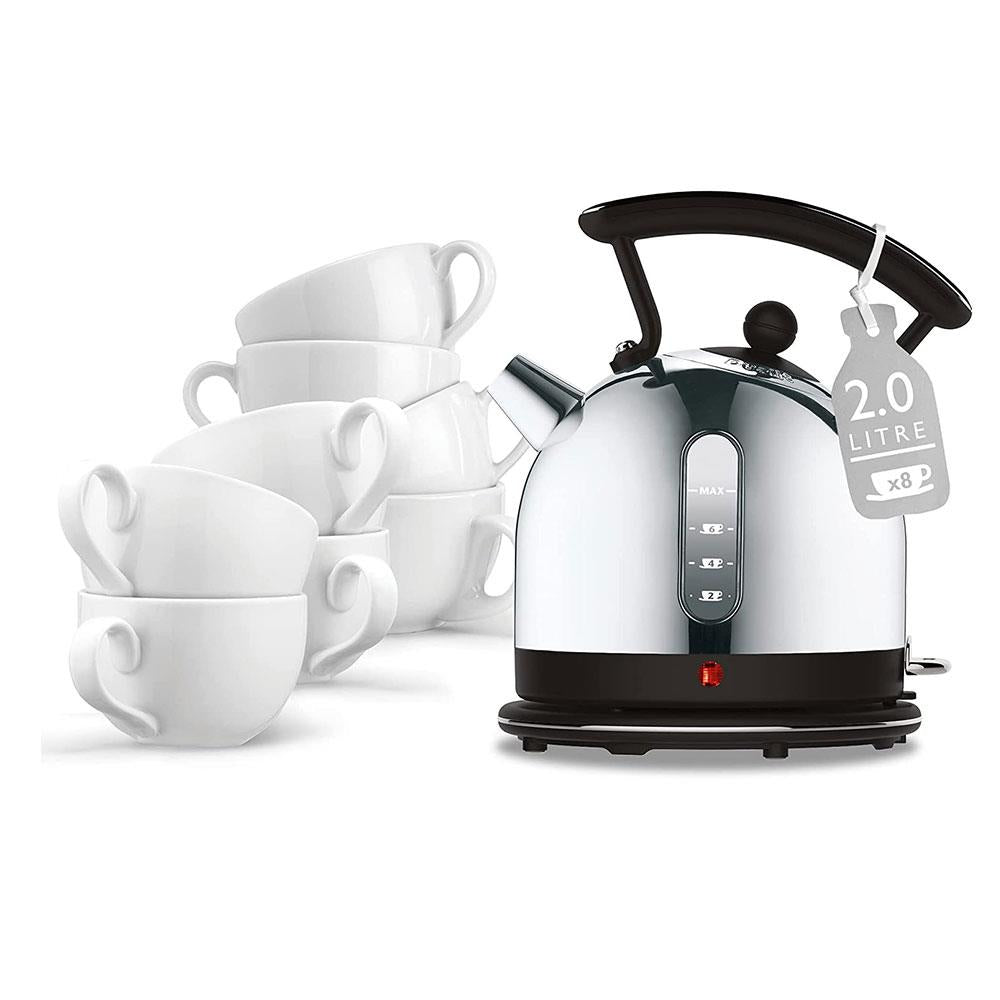 Dualit Dome Kettle Polished Stainless Steel 3000 W 2 Litre - Black