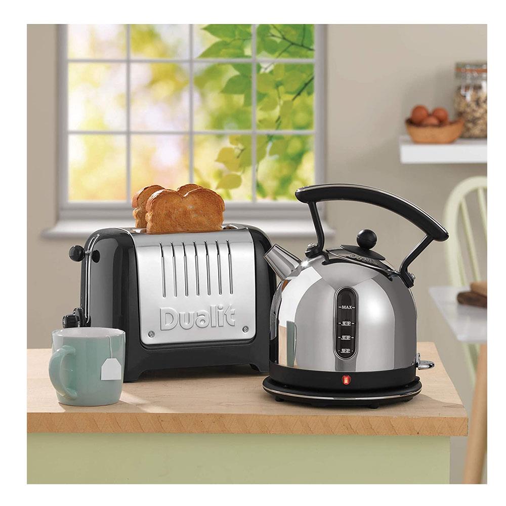 Dualit Dome Kettle Polished Stainless Steel 3000 W 2 Litre - Black