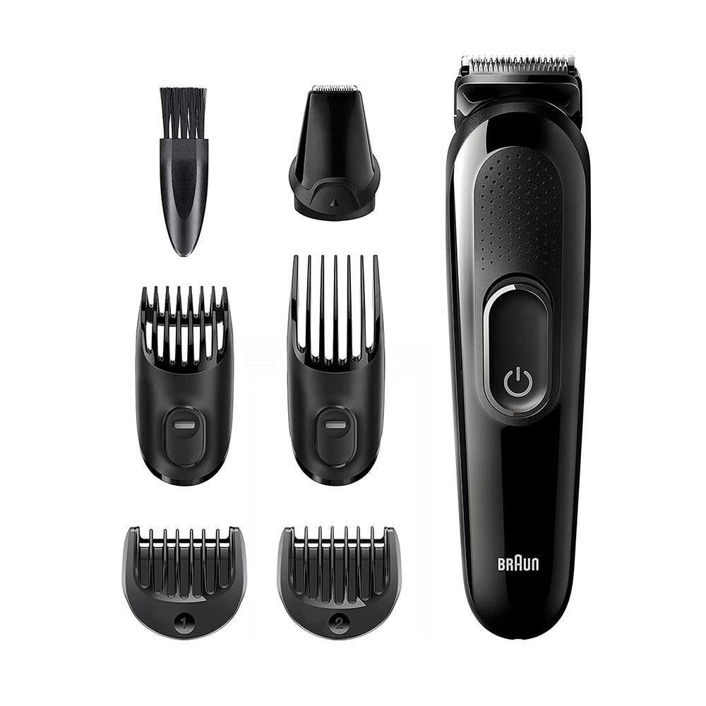 Braun All-In-One Trimmer 6-In-1 Grooming Kit For Beard Face And Hair Clippers 5 Attachments - Black Main image