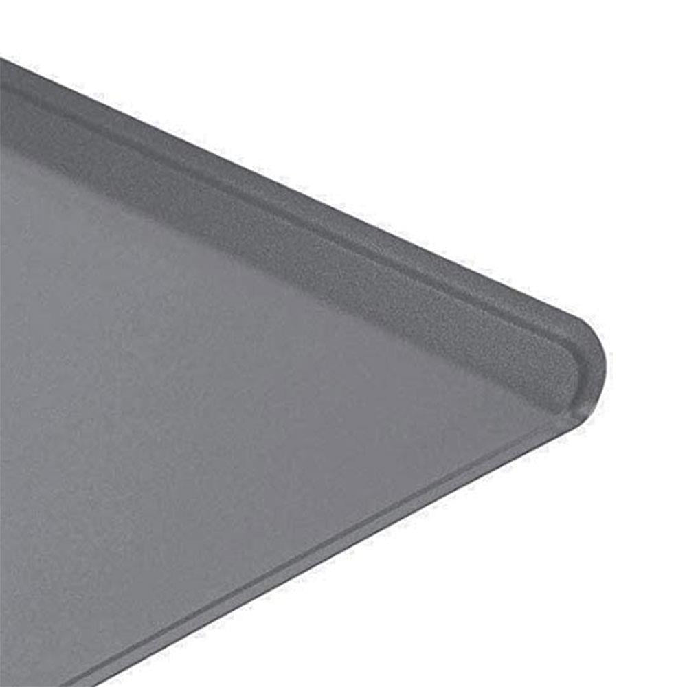 KitchenCraft Chicago Metallic Non Stick Large Heavy Duty Cookie Sheet Metal 40cm x 35cm - Grey