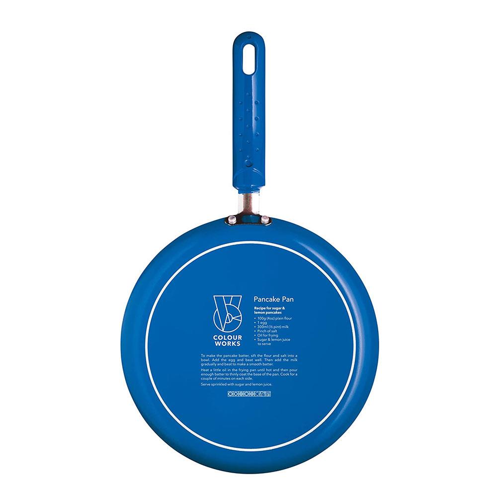 KitchenCraft Colourworks Non-Stick 24cm Crepe Pan With Soft Grip Handle Aluminum - Blue Secondary image