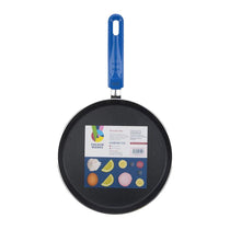 KitchenCraft Colourworks Non-Stick 24cm Crepe Pan With Soft Grip Handle Aluminum - Blue