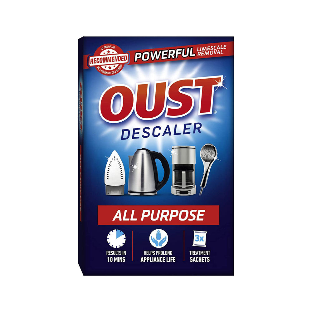 Oust All-Purpose Descaler Limescale Remover For Kettles Coffee Machines Irons And Shower Heads - 3 x 25ml Sachets Main image