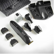 Remington All-in-One Grooming Kit Nose Ear Beard Trimmer And Hair Clipper With Mini Foil Shaver - Black