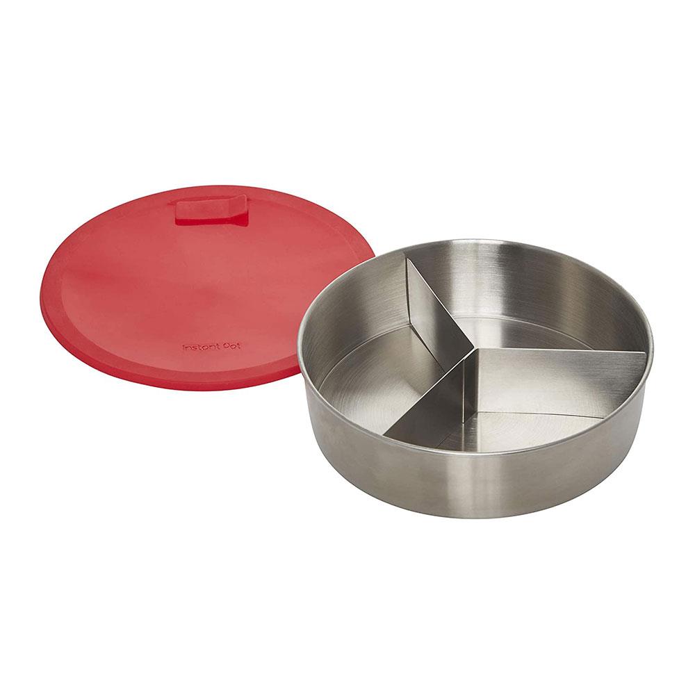 KitchenCraft Instant Pot Stainless Steel Round Cook/Bake Pan 18cm x 5cm - Red Main image