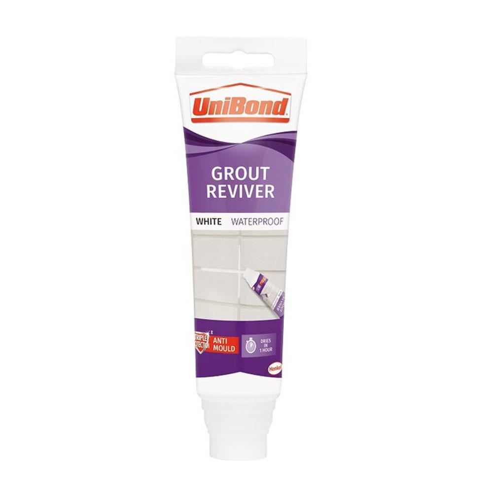 UniBond Grout Reviver Waterproof Anti-Mould Tile Grout Reviver White 125ml