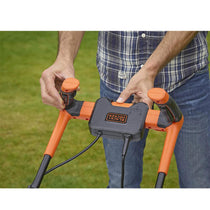 Black & Decker Corded Electric Lawn Mower With Ergonomic Bike Handle 1400W 34cm 240V - Orange/Black