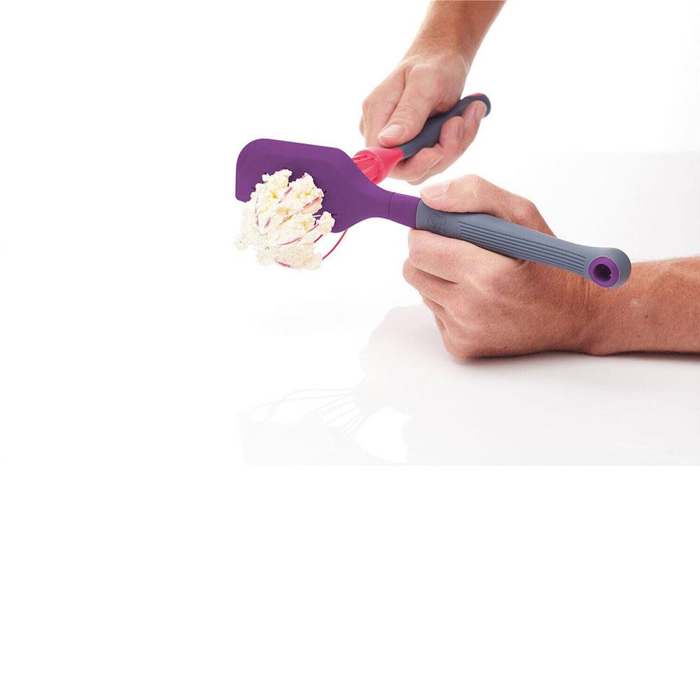 KitchenCraft Colourworks The Swip Silicone Whisk Scraper/Spatula 29cm - Purple