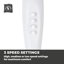 Tower Presto 16 Inch Pedestal Fan With 3 Speeds Adjustable Height Oscillation 40W - White