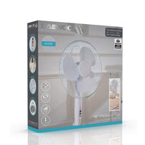 Daewoo 16 Inch Portable Pedestal Floor Fan 3 Speed Settings - Cross Base - COL1642