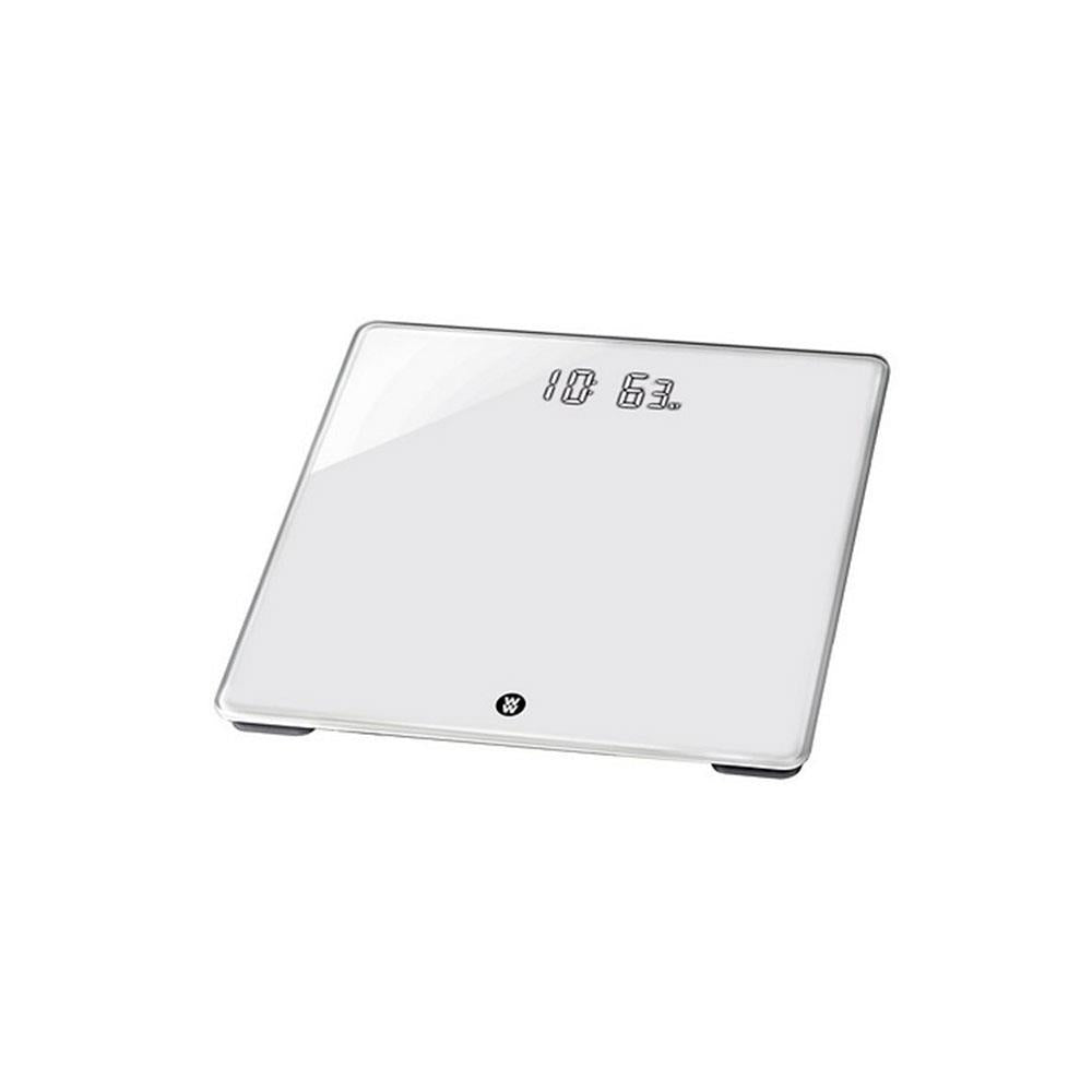 Weight Watchers Bathroom Weigh Scale LED Display Glass 182kg - Super White