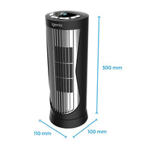 Igenix 12 Inch Oscillating Mini Tower Fan With 2 Speed Settings - Black