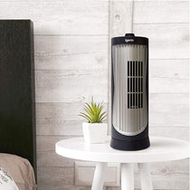 Igenix 12 Inch Oscillating Mini Tower Fan With 2 Speed Settings - Black
