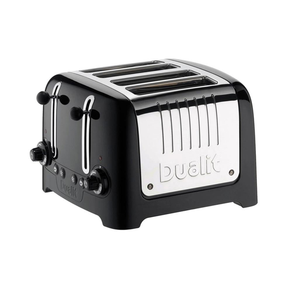 Dualit Lite 4 Slice Toaster High Gloss Stainless Steel 1260 W - Black Main image