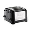 Dualit Lite 4 Slice Toaster High Gloss Stainless Steel 1260 W - Black