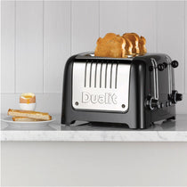 Dualit Lite 4 Slice Toaster High Gloss Stainless Steel 1260 W - Black