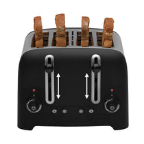 Dualit Lite 4 Slice Toaster High Gloss Stainless Steel 1260 W - Black
