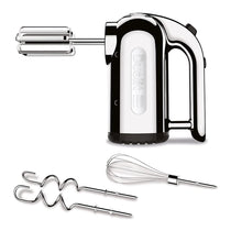 Dualit Hand Mixer With Flat Beaters Dough Hooks And Whisk Attachments 4 Speed Settings 400W - Chrome