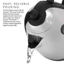 Dualit Lite Jug Kettle Stainless Steel 2400 W 1.5 Liter - Polished With Black Trim