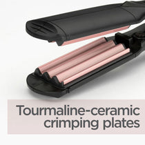 BaByliss The Crimper Hair Styler Tourmaline Ceramic Plates 10 Temperature Settings 210°C - Black