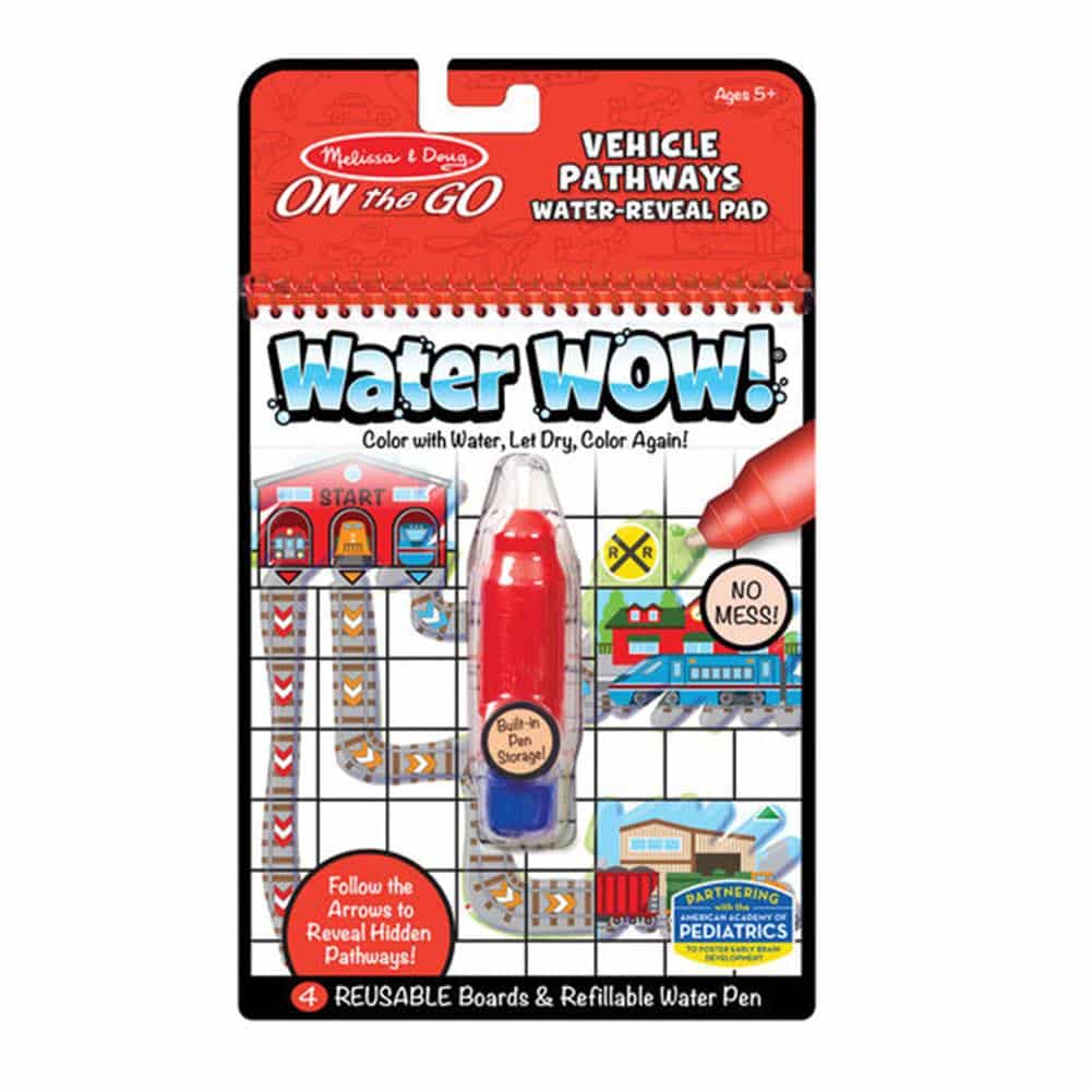 Melissa & Doug Water Wow! Vehicle Pathways On The Go Travel Activity Water Reveal Pad - Multicolour Main image