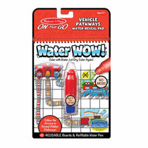 Melissa & Doug Water Wow! Vehicle Pathways On The Go Travel Activity Water Reveal Pad - Multicolour