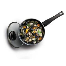KitchenCraft MasterClass 16cm Saucepan Ceramic Non-Stick Induction Ready - Black