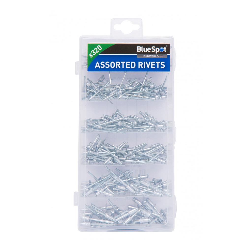 BlueSpot Assorted Blind Rivet Set 2.4mm 3.2mm 4.0mm 4.8mm - 320 Piece Main image