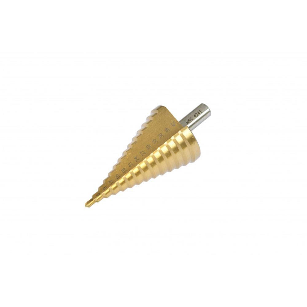 BlueSpot HSS Step Drill High Speed Steel Titanium Cone Bit Hole Metal Cutter Tool - 4-42mm