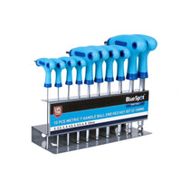 BlueSpot Metric T Handle Ball End Hex Key Set 2-10mm - 10 Piece