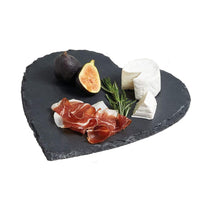 KitchenCraft Artesa Appetiser Slate Heart Shaped Serving Platter 25cm - Slate Grey