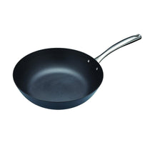 KitchenCraft MasterClass Induction Ready Wok Non-Stick Carbon Steel 30cm - Black