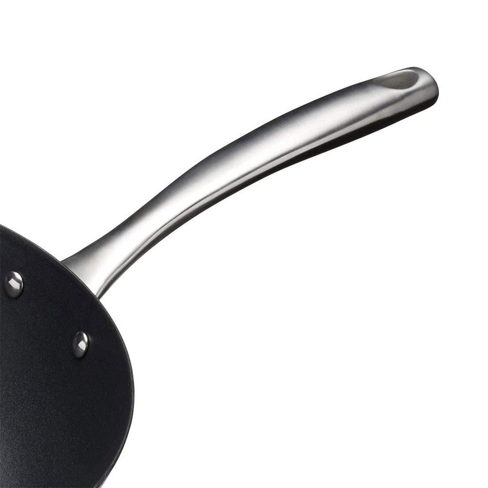 KitchenCraft MasterClass Induction Ready Wok Non-Stick Carbon Steel 30cm - Black