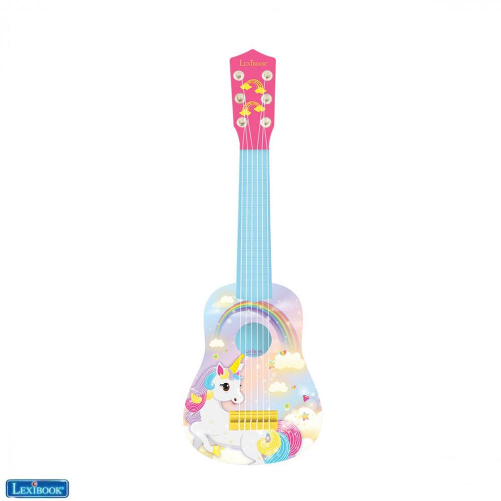 Lexibook Unicorn My First Guitar 6 Nylon Strings 53cm - Pink/Blue Main image