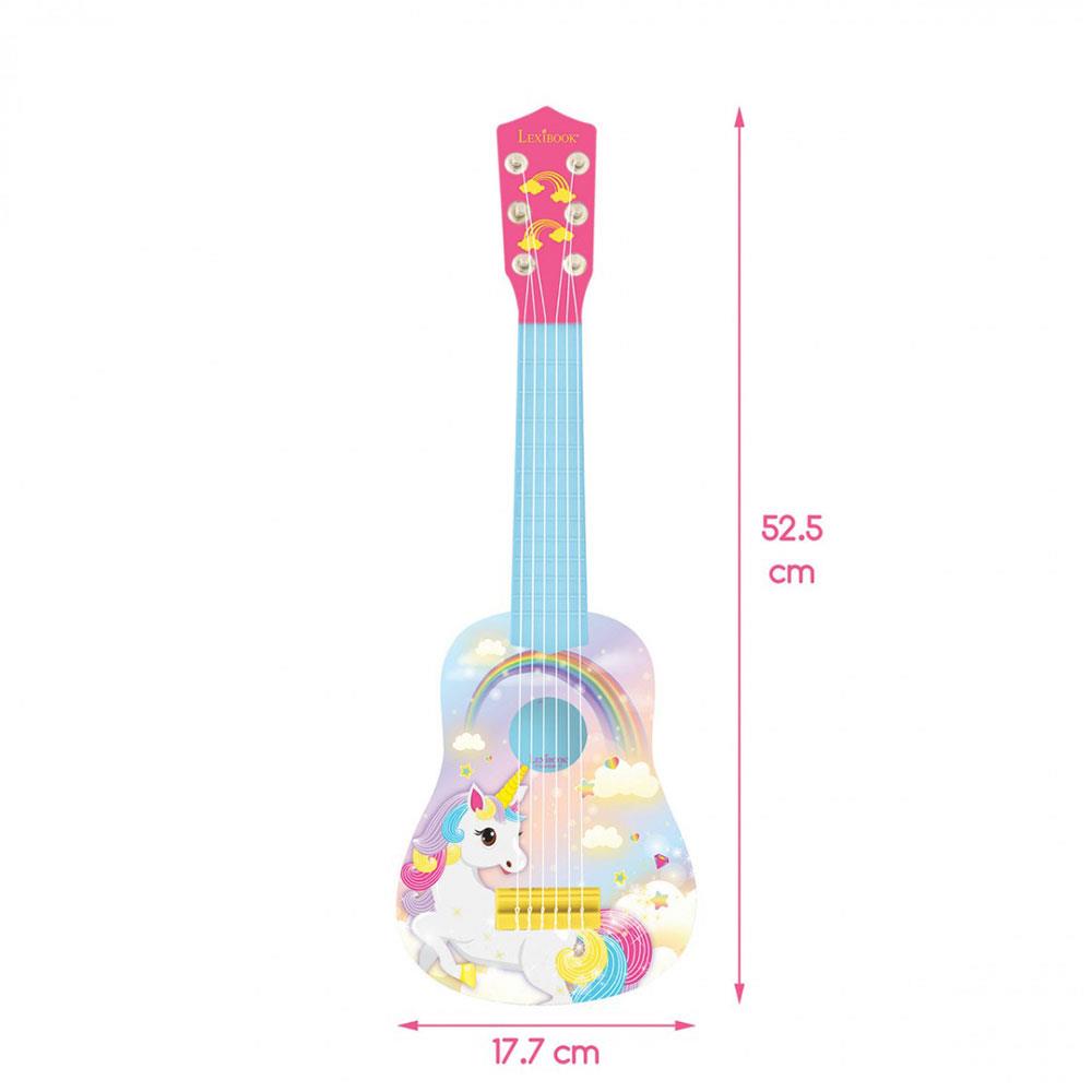 Lexibook Unicorn My First Guitar 6 Nylon Strings 53cm - Pink/Blue