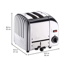 Dualit Classic Vario 2 Slice Toaster Polished Stainless Steel 1200W - Silver