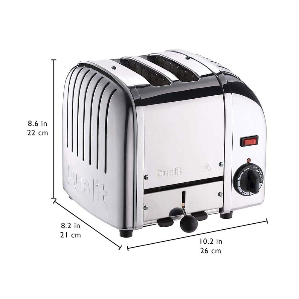 Dualit Classic Vario 2 Slice Toaster Polished Stainless Steel 1200W - Silver