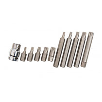 BlueSpot 1/2 Inch Spline Bit Set 30mm And 75mm M5-M12 Chrome Vanadium Steel - 11 Piece