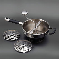 KitchenCraft MasterClass Rotary Food Mill Puree Maker Heavy-Duty Stainless Steel - Silver
