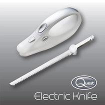 Quest Electric Serrated Carving Knife Stainless Steel Blade 120W - White