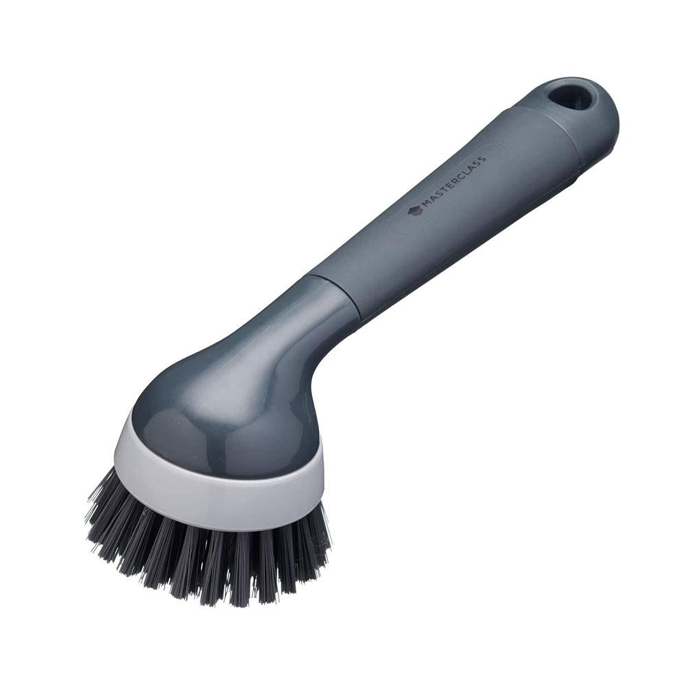 KitchenCraft MasterClass Dish Brush Washing Up Brush With Non Scratch Bristles 20cm - Grey Main image