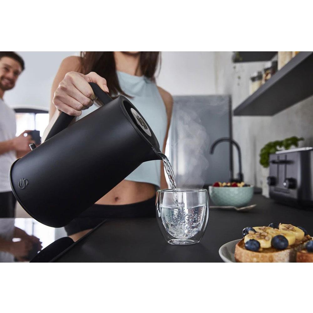 Swan Stealth Kettle Stainless Steel 3000 W 1.7 Litre - Matte Black