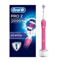 Oral B Pro 2 3D White Electric Rechargeable Toothbrush - Pink