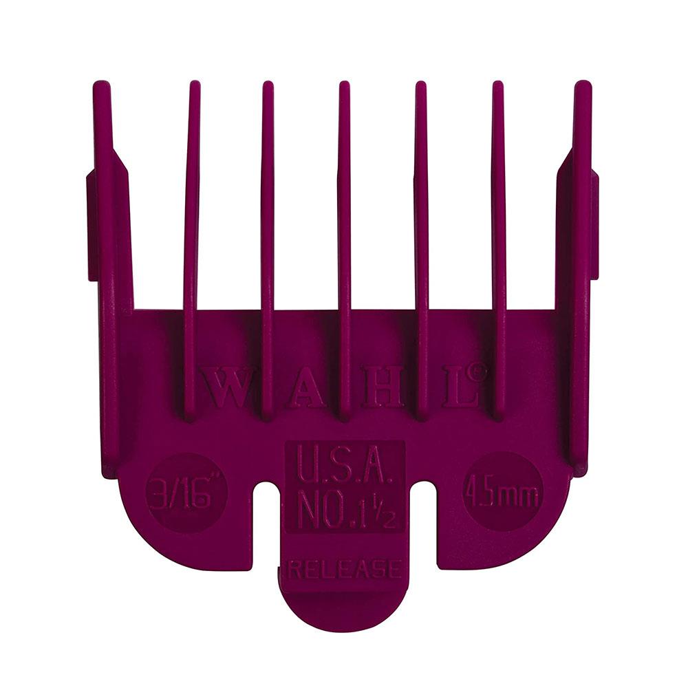 Wahl Clipper Attachment Comb Colour Coded Plastic No.1 1/2 4.5mm (3/16 Inch) - Plum