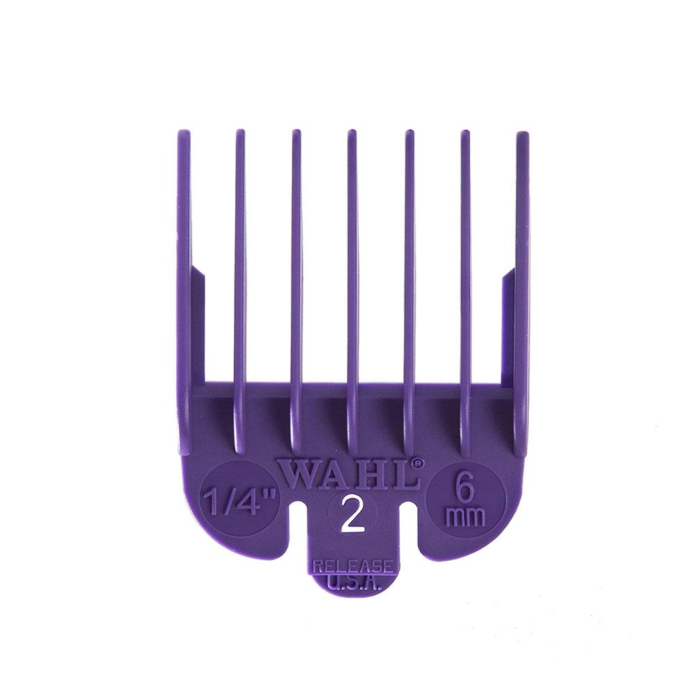 Wahl Clipper Attachment Comb Colour Coded Plastic No.2 6mm (1/4 Inch) - Purple