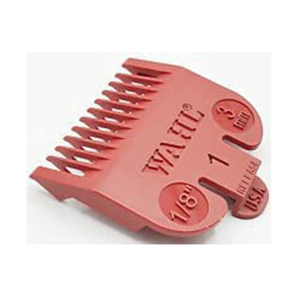 Wahl Clipper Attachment Comb Colour Coded Plastic No.1 3mm (1/8 Inch) - Red